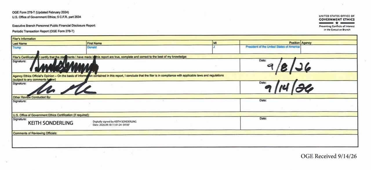 卖微软和亚马逊、买英伟达 特朗普名下账户7月千万美元调仓细节曝光